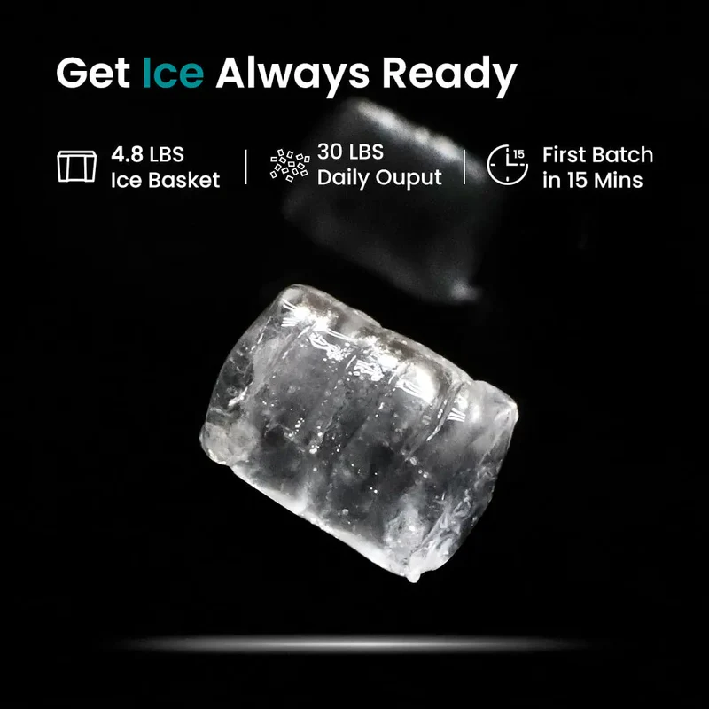 V2.0 Nugget Ice Maker, 38lbs/24hrs Countertop with Self-Cleaning