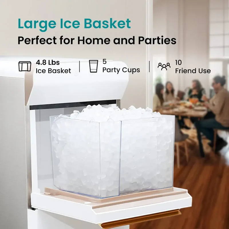 V2.0 Nugget Ice Maker, 38lbs/24hrs Countertop with Self-Cleaning