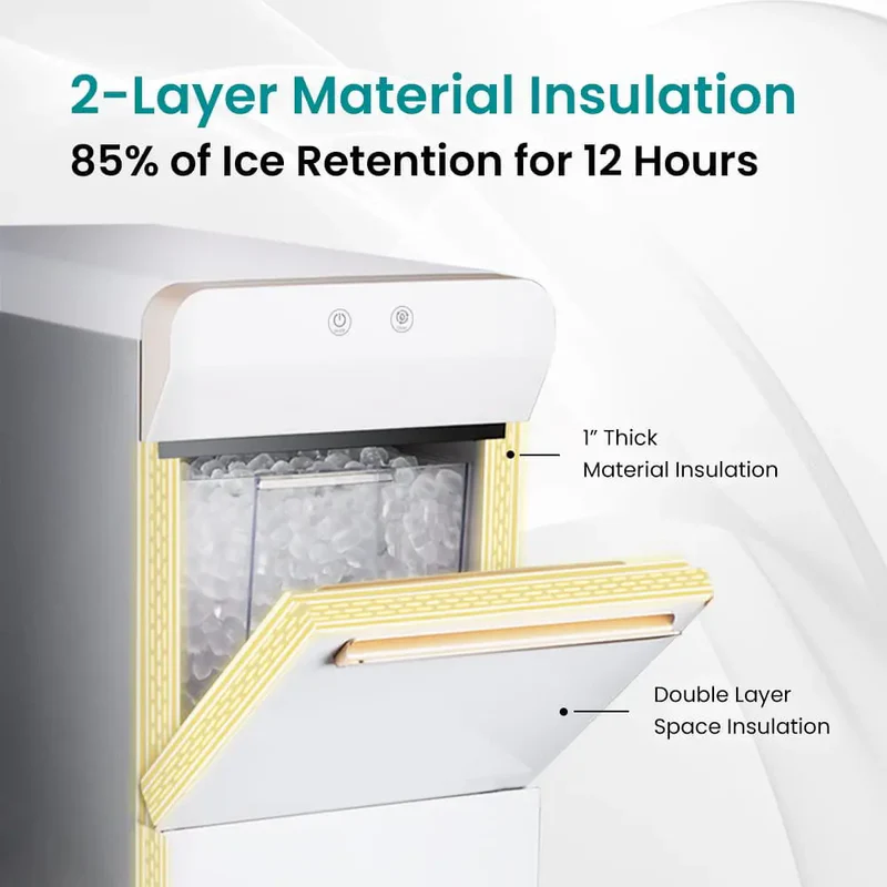 V2.0 Nugget Ice Maker, 38lbs/24hrs Countertop with Self-Cleaning