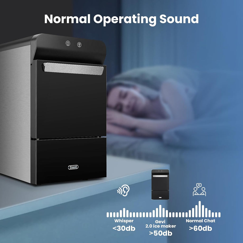 V2.0 Nugget Ice Maker, 38lbs/24hrs Countertop with Self-Cleaning