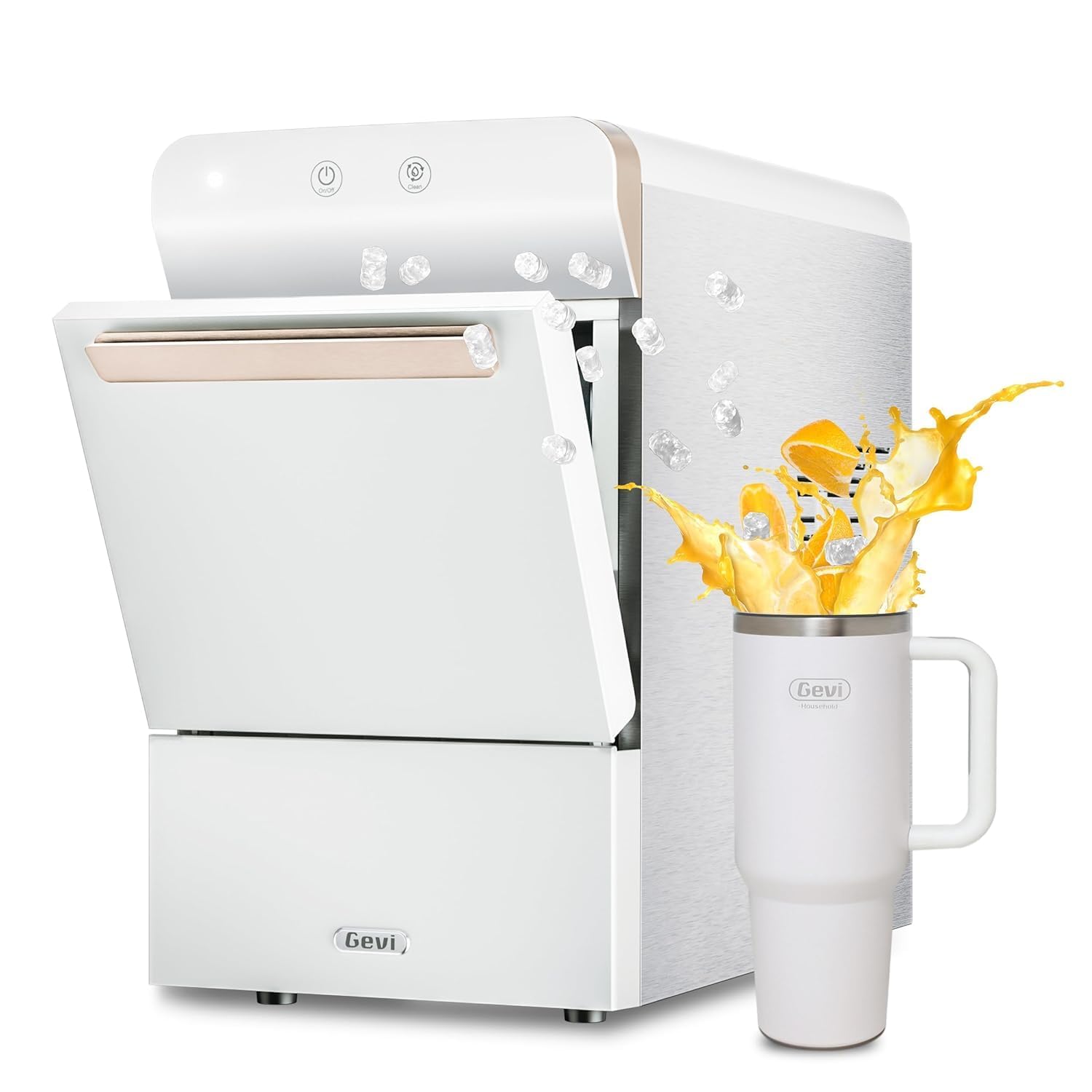 V2.0 Nugget Ice Maker, 38lbs/24hrs Countertop with Self-Cleaning