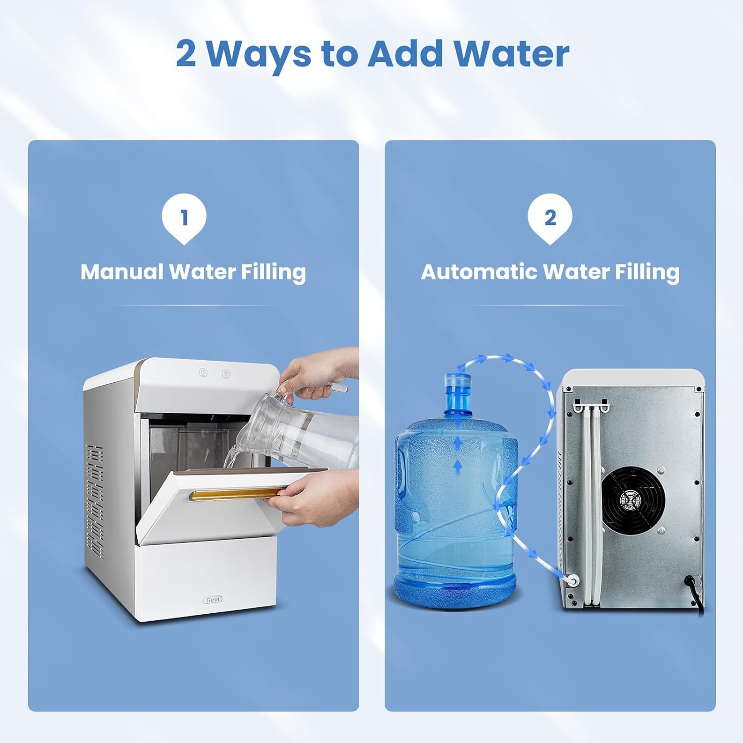 V2.0 Nugget Ice Maker, 38lbs/24hrs Countertop with Self-Cleaning
