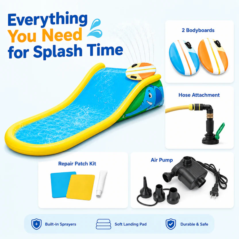 SplashJoy Inflatable Backyard Water Slide
