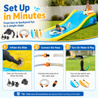 SplashJoy Inflatable Backyard Water Slide