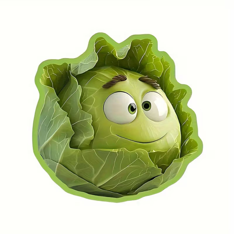2D Flat Printing Funny Cabbage Fridge Magnet - Acrylic & Rubber Soft Magnetic Kitchen Decor for Food Lovers